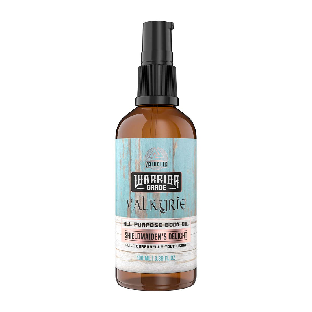 Body oil. Valhalla Legend. Valkyrie edition. Shieldmaiden's Delight. Made in Canada