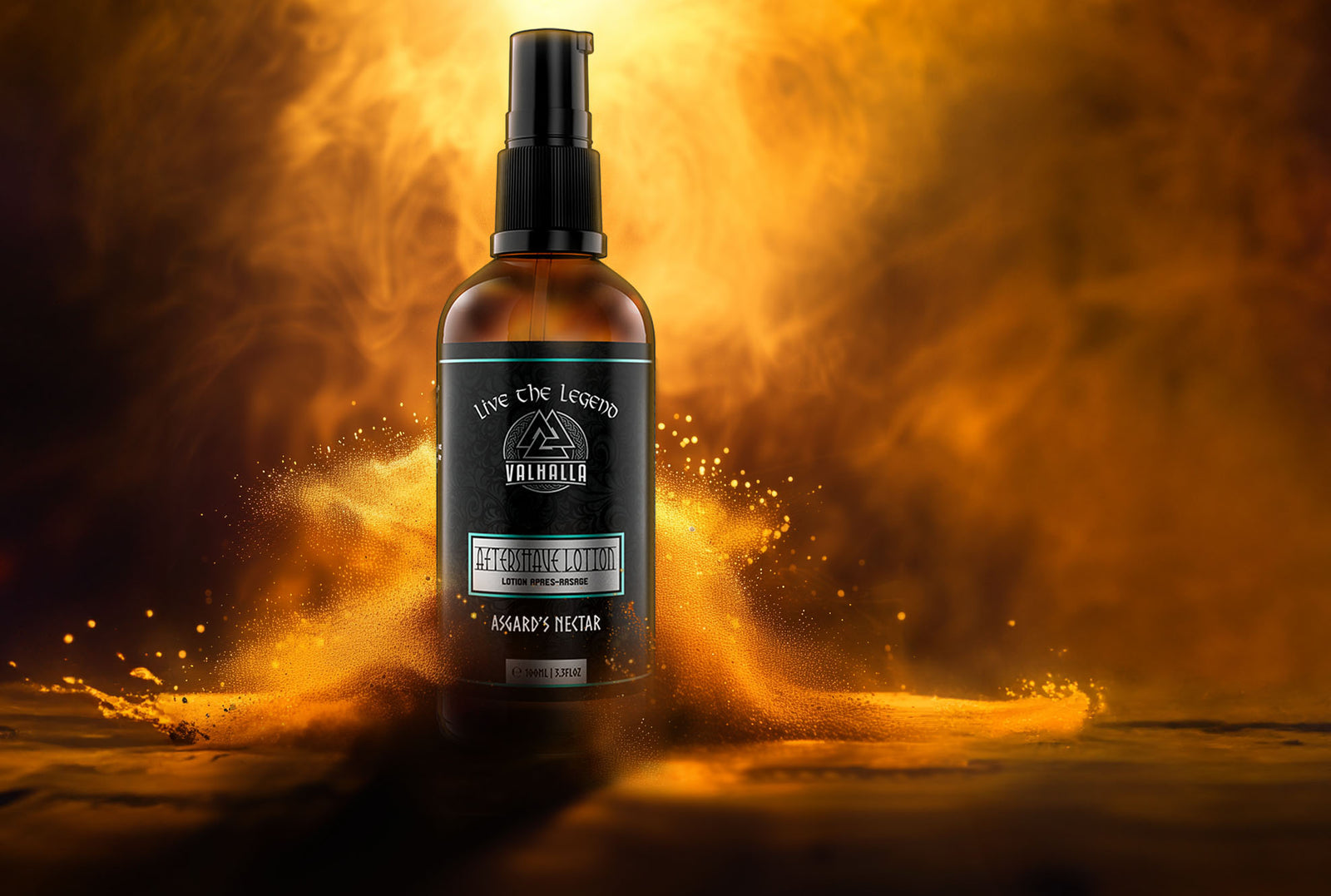 Hyaluronic Aftershave Lotion in Gold Dust - Valhalla Live the Legend