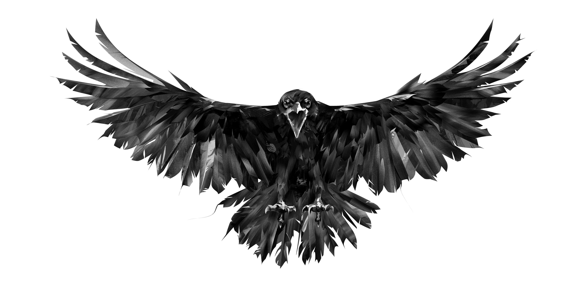 Raven soaring in the air. Viking omen. Raven Code by Valhalla Legend Viking Beard Care made in Canada
