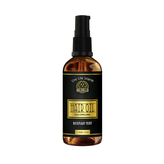 Premium 100% Natural Hair Oil made in Canada by Valhalla Live the Legend. 