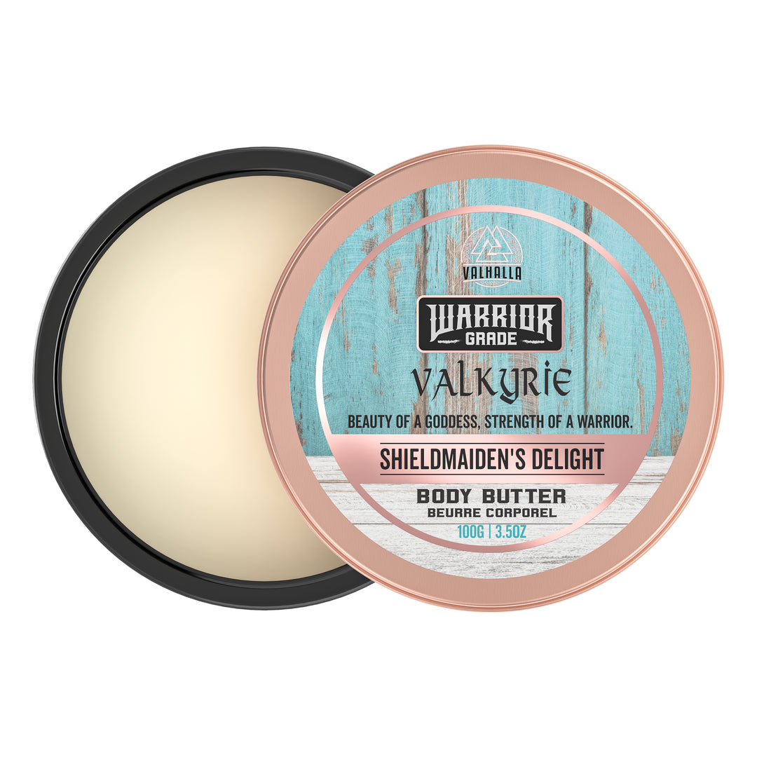 Body butter balm. Valhalla Legend. Valkyrie edition. Shieldmaiden's Delight. Made in Canada