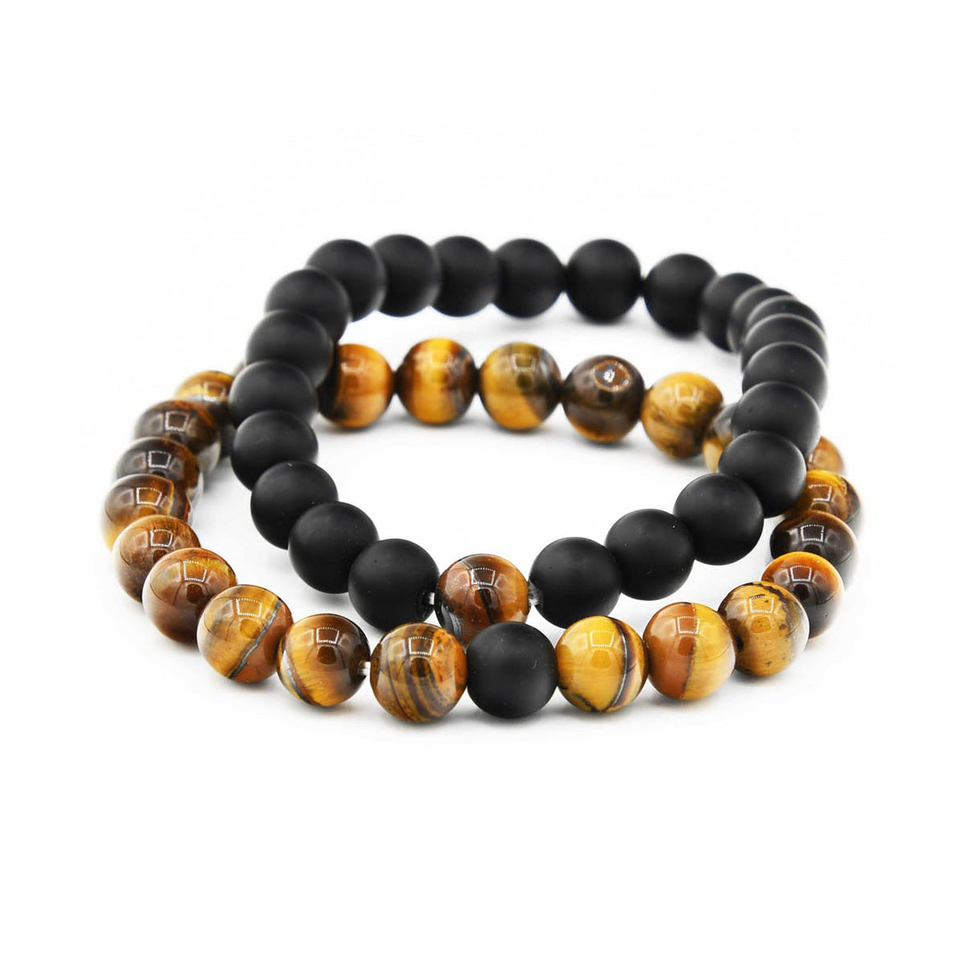 8mm Bracelet Combo With Tiger Eye Beads