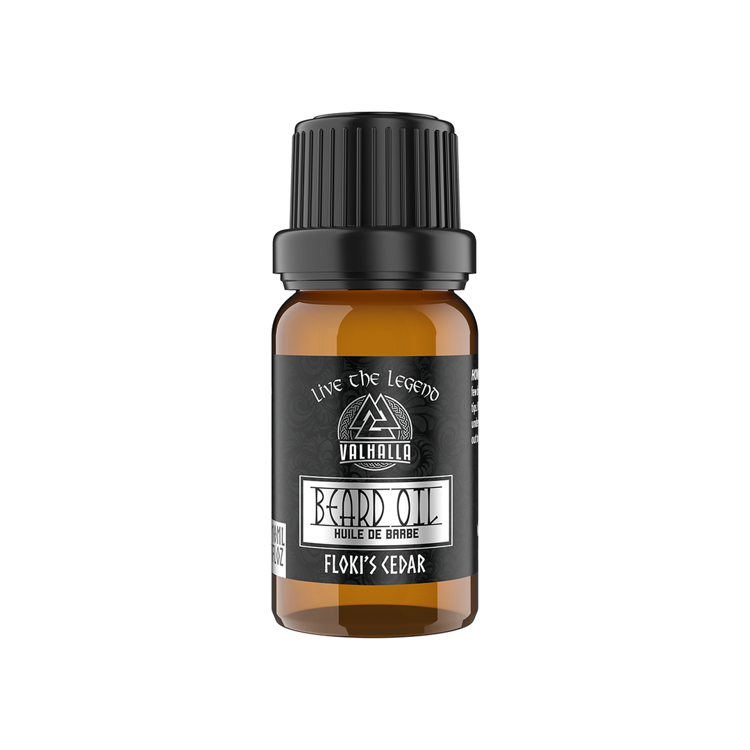 Floki's Cedar Beard Oil by Valhalla Legend - Warrior Grade Beard Care made in Canada - 10ml sampler