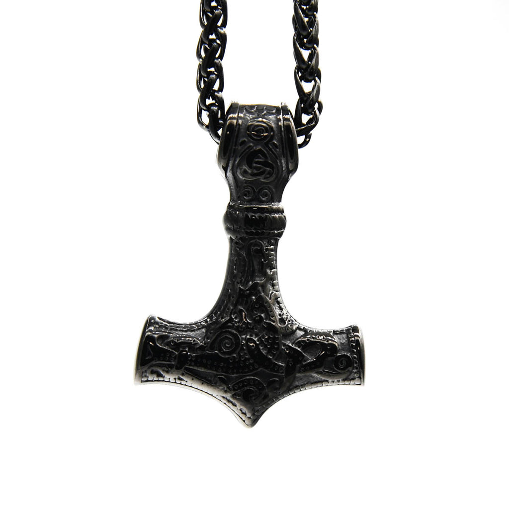 THORS HAMMER blackl ブラックメタル Amazon.com: Sword Valley Thor's Hammer With Base - Nordic Myth