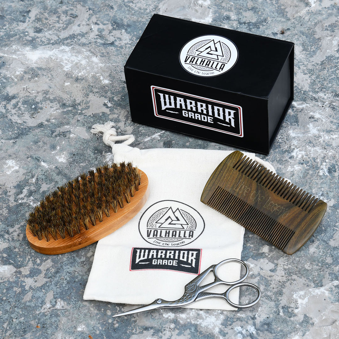 Essential Beard Comb and Brush Grooming Kit – Elevate Your Beard Game!